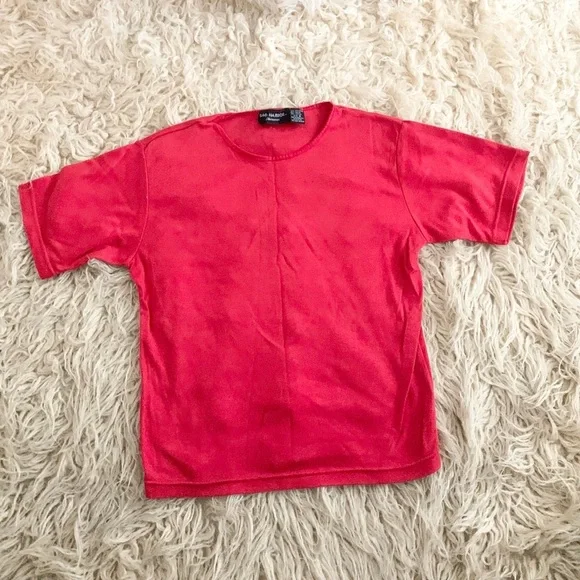 Sag Harbor | Red Short Sleeve Medium Shirt Top Vintage - Picture 2 of 8